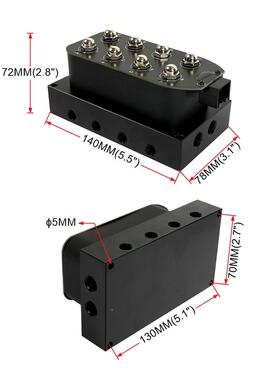 车改装配阀件空气悬挂分1/汽4NPT控制器电磁阀气动配避震QRF038控