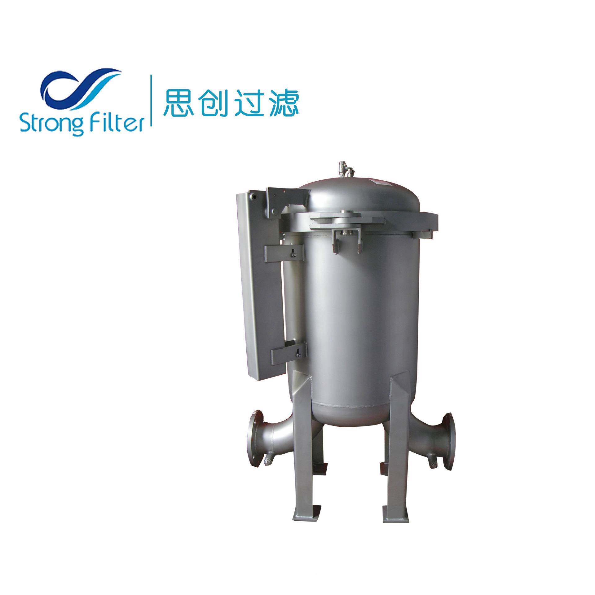 经济实可QVF用不锈钢凹盖单袋过滤食品级中药液袋器式精密厂式家