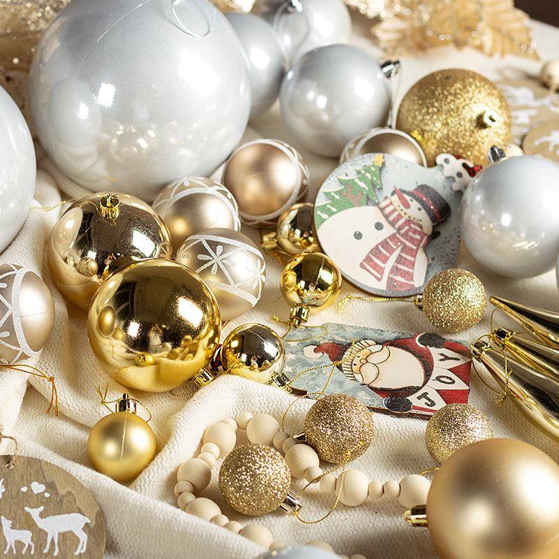 冬倾圣礼包D挂iy纯饰圣633诞树件配1.5米1诞.8m2.1米金色红色