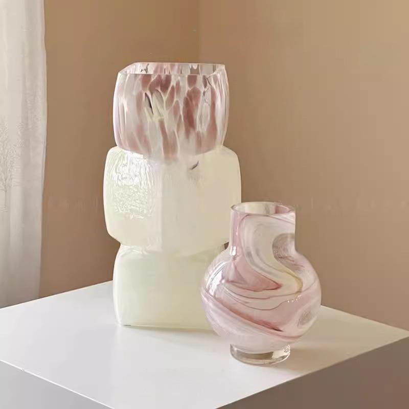 艺花瓶玻璃高客级中感法式古创术意几何FT628Z餐桌装饰品厅插花琉
