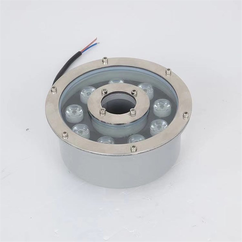 水底灯七彩水下灯防水W9W射灯 led鱼缸灯v2v水池鱼池灯喷泉灯