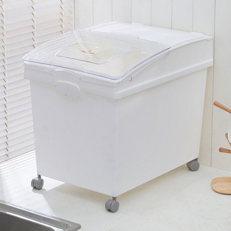 面粉车商用100斤装米桶家用密封防潮防虫面粉桶烘焙面柜大容量罐