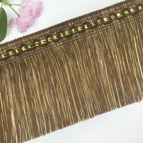 流苏花边布艺软装装饰辅料配件新款13公分金边龙须窗帘下摆加长