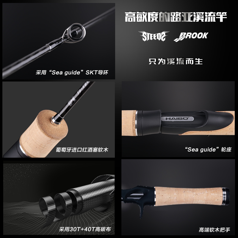 海伯战马溪语微物路亚竿装溪流竿马口竿UL杆鳟鱼鳜鱼鲈鱼罗非竿