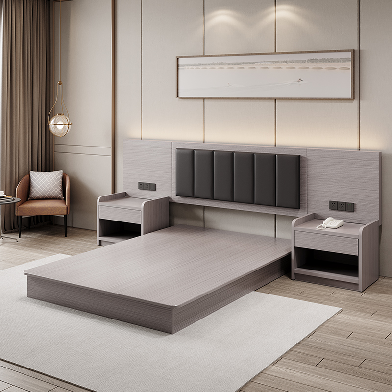 酒店家俱标间全牀宾馆专用牀定制标间牀民宿人大牀简约现代