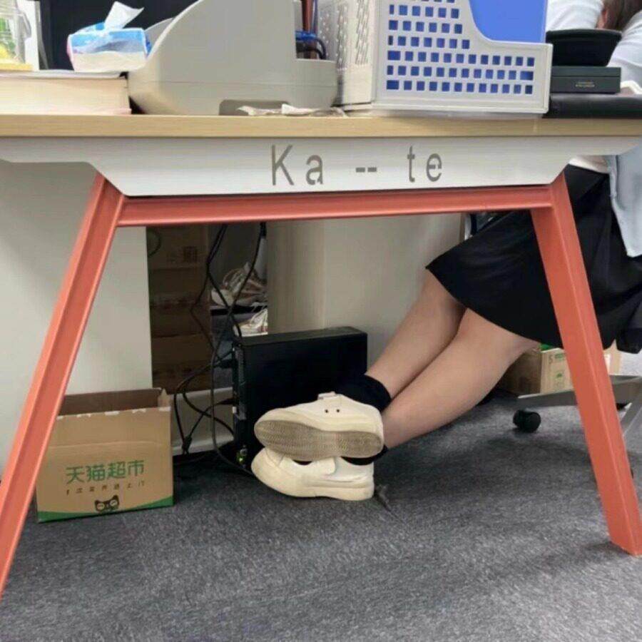 定制logo职员角钢923桌脚烤桌漆工艺三角方管公支撑桌脚铁艺脚
