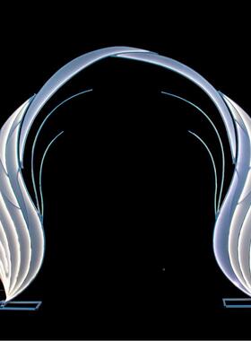 仙踪景拱门背婚铁艺拱场门道具景布置婚庆装饰结QSG白色拱门摆件