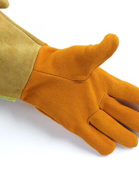 2威仕防火隔电焊特手套10-237BLD黄色二层热皮焊工氩弧焊鹿皮