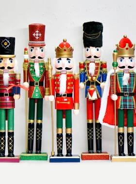 木质胡桃5014夹子20inc手h上创意工彩绘发50CM厂家直家居新摆件圣