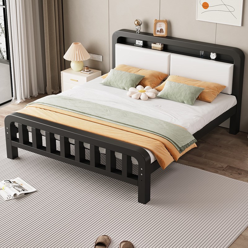 铁艺床人家用加粗加厚1.5m出租房简约宿舍钢架床1米2单人铁架床