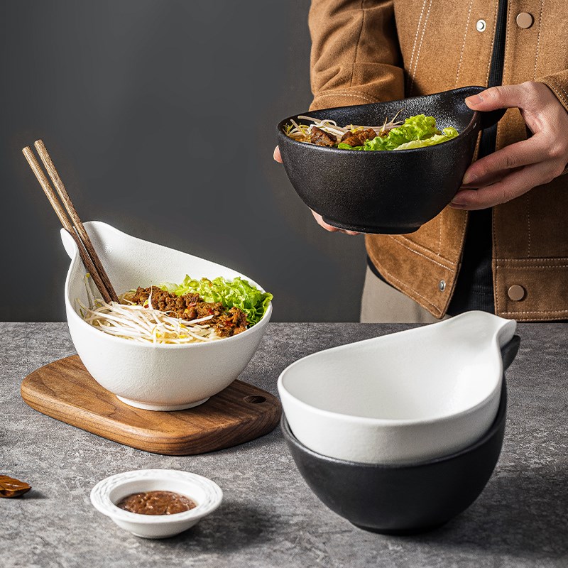 面碗陶瓷面条碗面馆专用斗笠碗家用高级感大汤碗葫芦碗餐具拉面碗