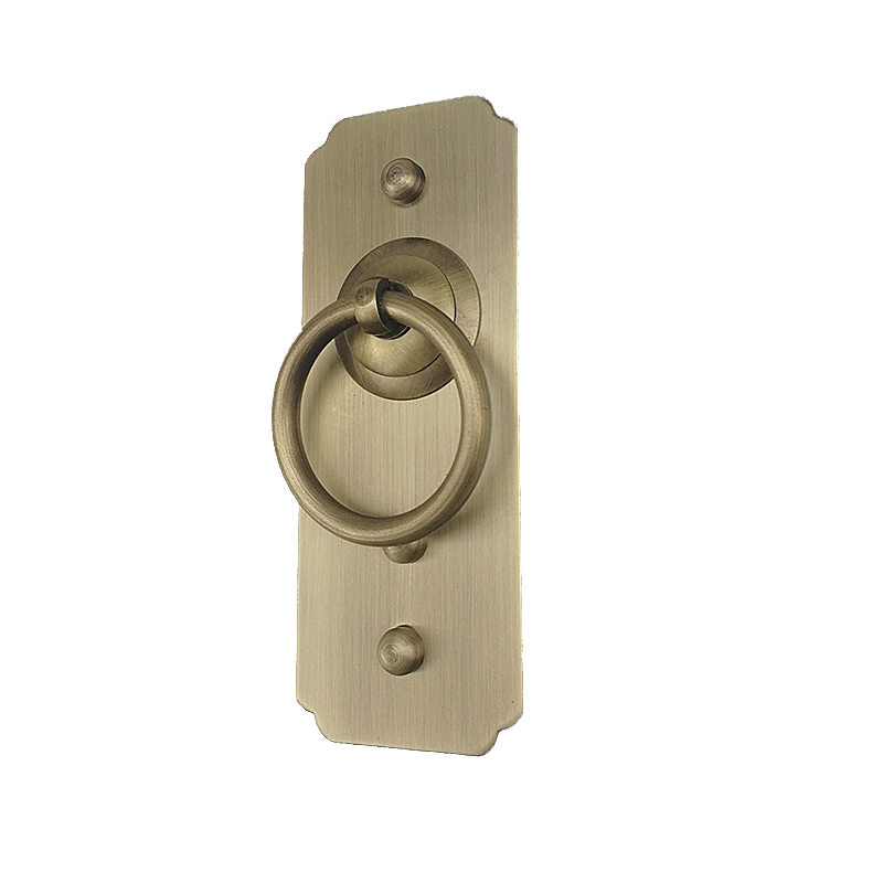 中式仿古实木包间房门大门窗扇把手柜门抽屉复古简约免打孔铜拉手