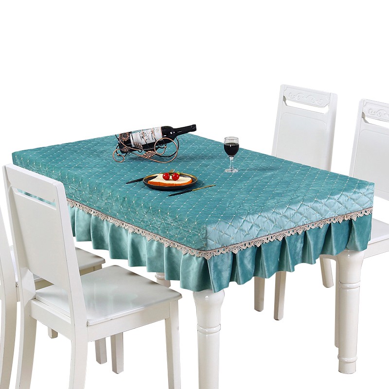 餐桌布布艺防滑桌罩简约餐桌家用客厅长方形茶几罩电视柜台布