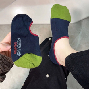 这个拼色泰美妙 啊哈 不掉跟船袜是真好穿 辣 藏蓝可显白 泰裤