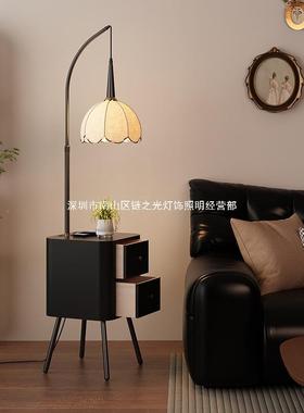 205新款落地灯卧床头柜一厅ZDP体台灯中古风客沙发落室地抽屉2灯