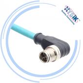 M12转RJ4连5接器水晶头8芯X编码 LUG千兆工业相机以太网连接器插头