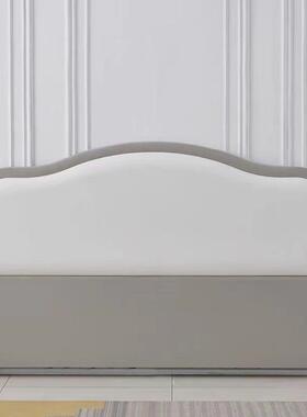 款松木实木E0级超薄一体落地床头轻靠背包GQM背新板软奢卧室