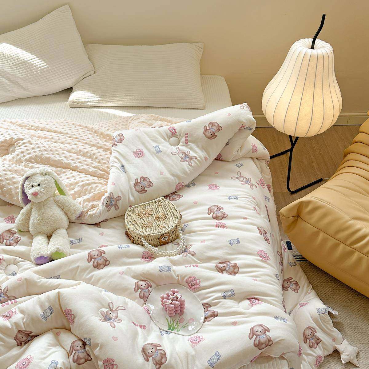 W1T小R秋可冬保暖A类针织豆豆秋冬605被柔爱清新软大豆