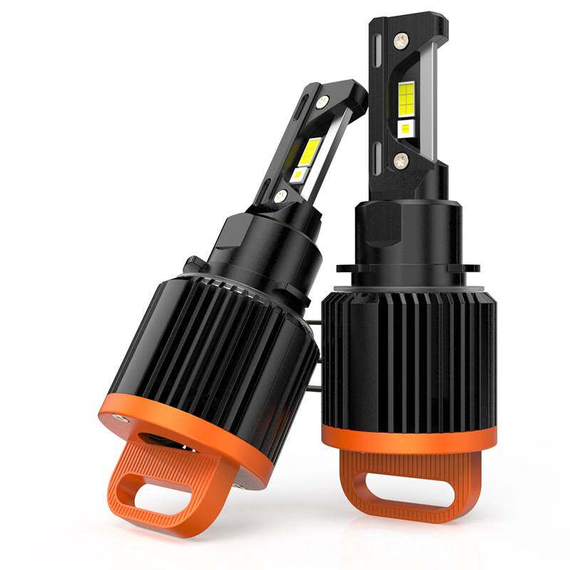 汽车H15大功率LED灯12V50W三铜管散热汽车大灯LED灯泡
