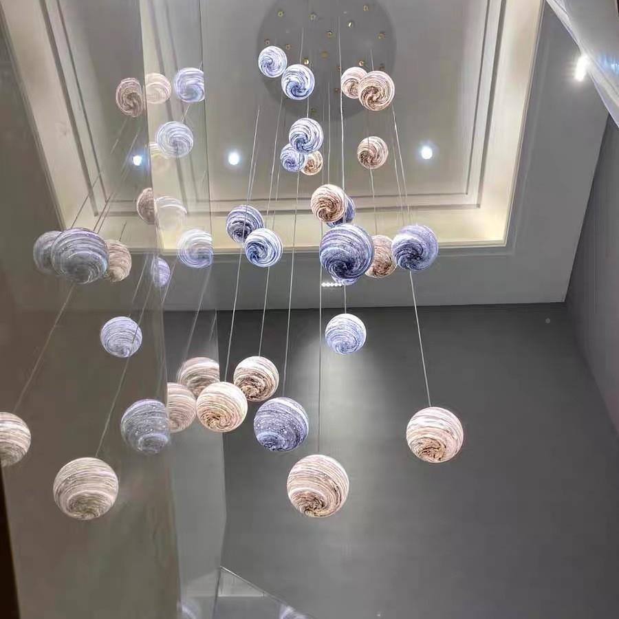 星球灯吊灯现简约创意星月氛球围灯游乐行场展厅代商场橱AMF窗装