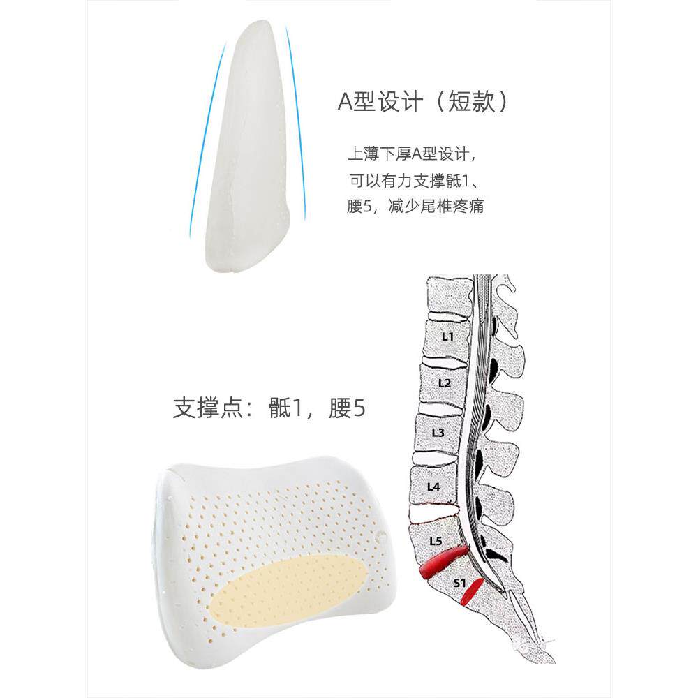 泰国乳胶汽车垫腰垫薄款车用腰靠拖枕要车腰载718靠护腰靠背四季
