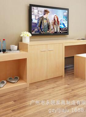 快捷酒店宾全馆视旅馆公寓客房套家XBU具标床架组合电间桌挂衣镜