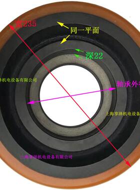 5合力小前移式堆高车前轮载重负轮子23235*85*8前5HELI载轮滚轮胎