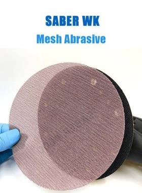 5寸69防PRZ寸网格砂纸WK网砂车无尘堵背绒自粘打磨汽家具寸墙面