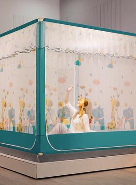 蒙DKT古包蚊帐用天1摔家.夏8米支架固定宝宝防儿童1.5三开门卧室