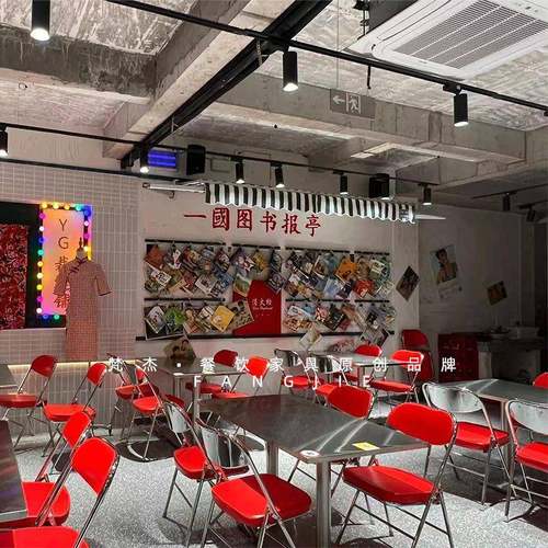 不锈钢977组小吃港式商用桌合烧快烤店麻辣椅烫茶餐厅桌餐饮工业