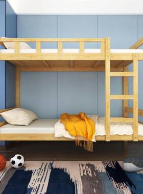 实木上床童床子母RMC床组下合床儿双层两层床高低床双人床上下铺