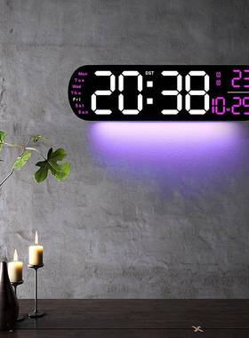 创D意新挂钟多功能时钟客厅6651品钟5表大屏LE数字闹钟计时661