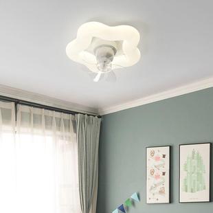 款 卧室顶灯摇2025年新奶油风头吸电扇一体灯餐厅灯儿458童房间灯