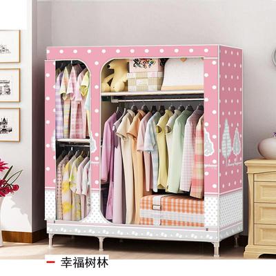 全封布艺简衣柜钢架组34673装钢管加粗加固简约现闭代经济型大易