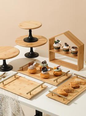 下午茶点心架托盘木质森甜品台摆件歇冷餐AL101952蛋糕展示系架2E