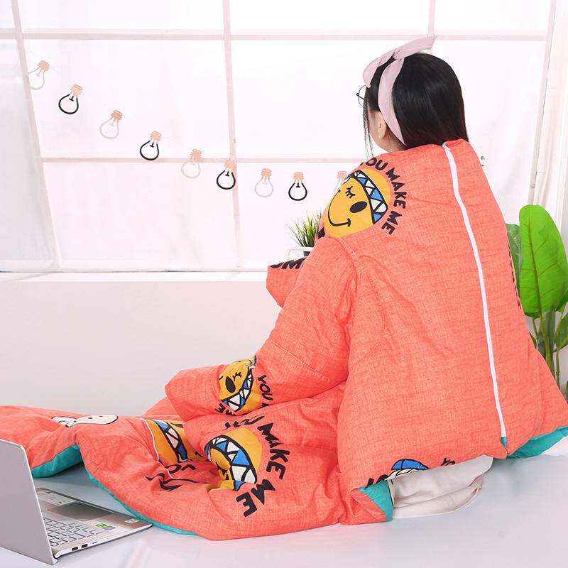 冬天多功能抱枕被可穿两用车载汽车可以穿的懒人被子一体式带袖子