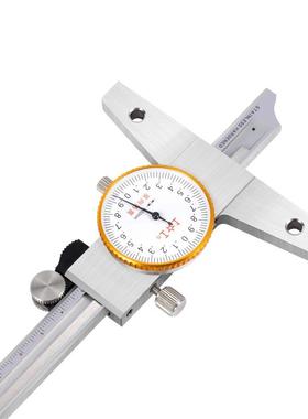 上工深度游标卡尺0-150-02450mm不锈带3表度电子数显深度钢深游标