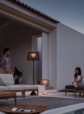 户外灯水防别手墅庭院草地露台灯室外落地灯工藤编织艺见附件，园