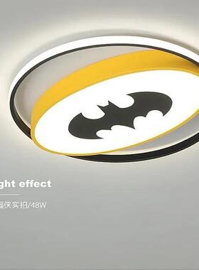 卡通房间蝙蝠侠26540顶男吸侠女孩房间灯蜘蛛灯卧室护眼钢铁侠led