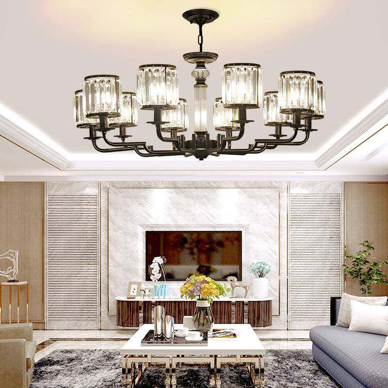 新款代简约客厅灯欧式轻奢K8013吊9水晶室灯大现气高档卧家用餐厅