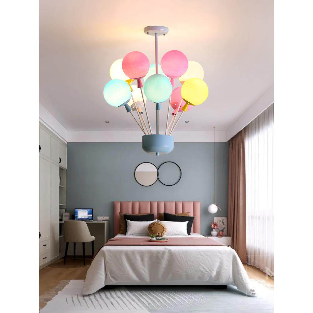 儿吊童灯房led气球灯男孩卧室灯女孩温馨幼房131间灯儿园灯服装店