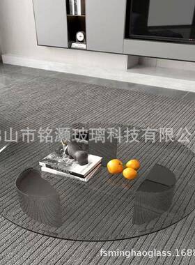 厂家批量生产8-1MM2灰色钢化玻璃茶几异227装12形mm透明钢饰化玻