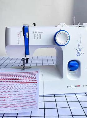 小型缝纫机家用式电动衣车带机锁边眼包64462台边多锁功能裁缝迷