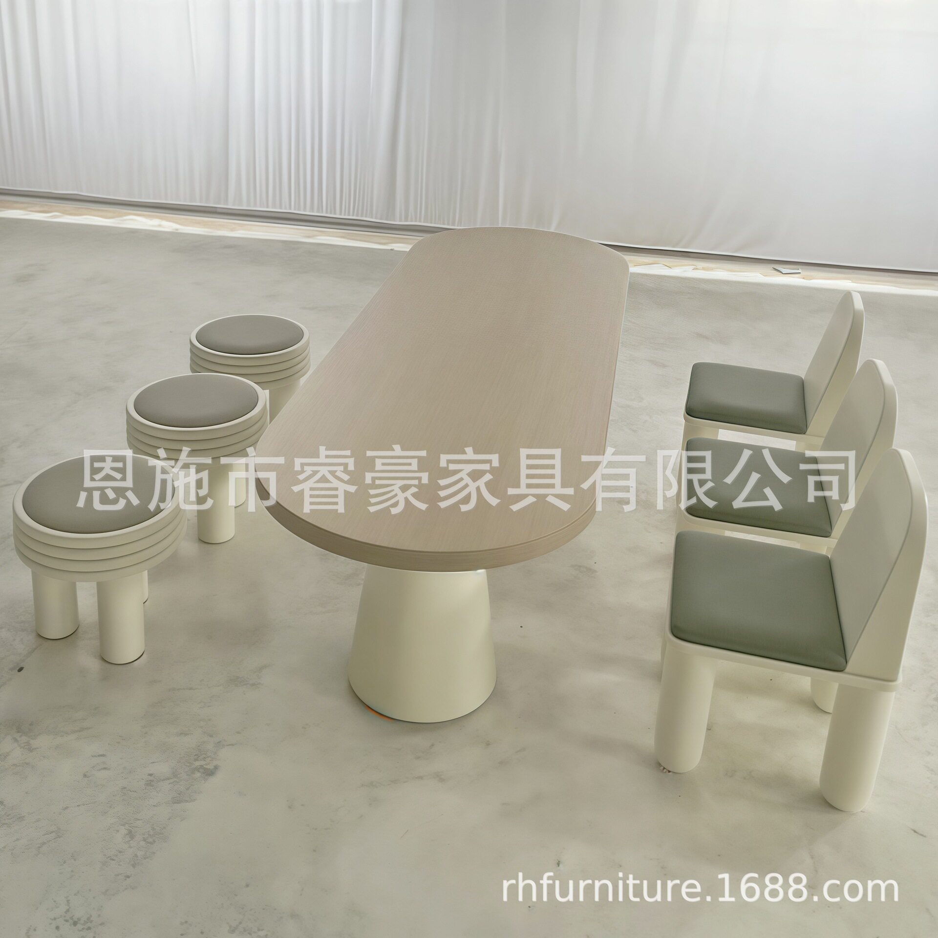 ZDH早教儿童手工桌售楼处架空层幼儿活动区玩乐桌椅图书馆阅读桌