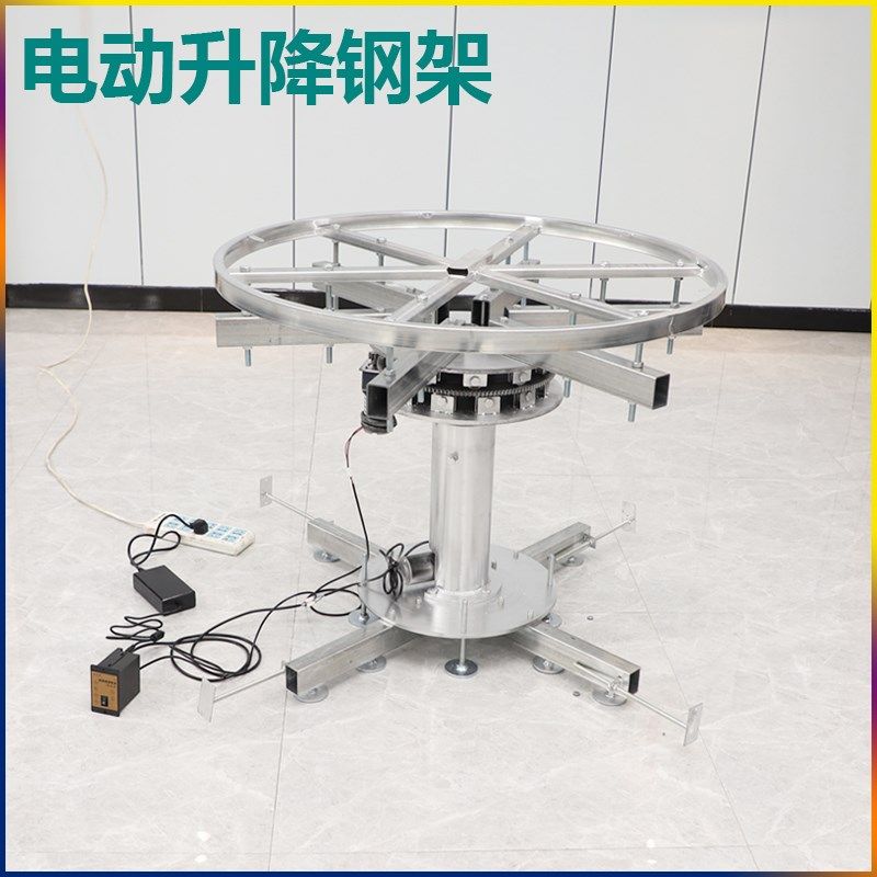 升降电动钢架转盘餐桌机芯电动遥控可调速旋转转盘