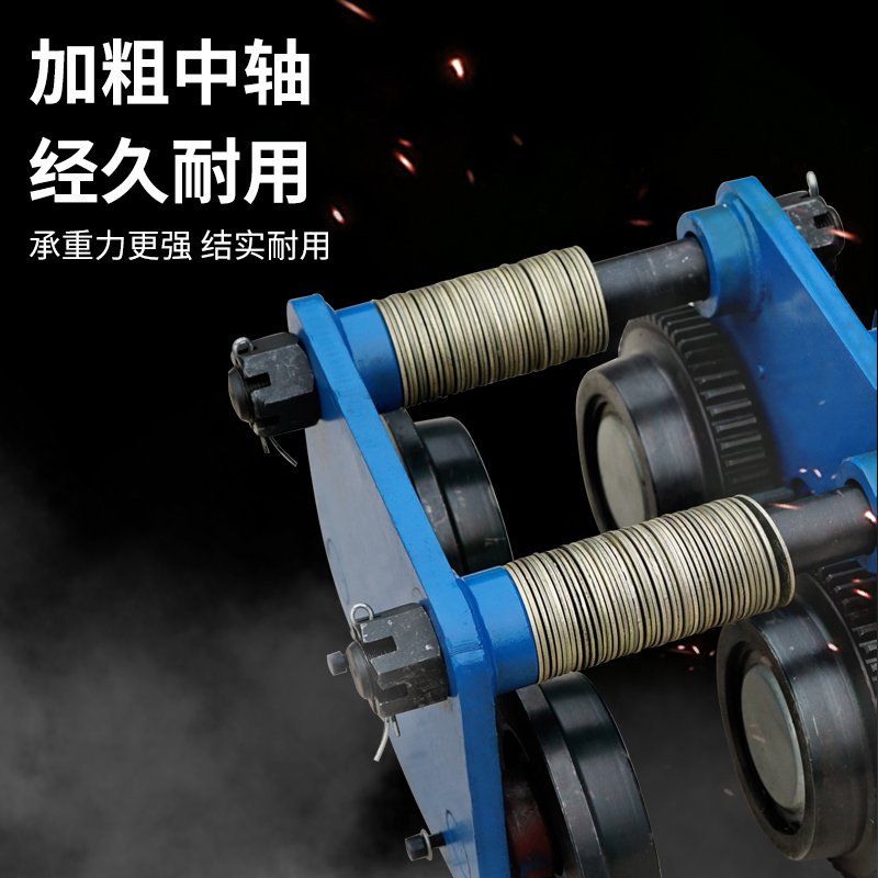 沪工钢丝绳电动葫芦跑车1吨2吨T工字钢滑车单轨小车行车起重滑轮