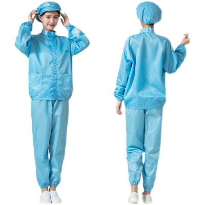 防静电立领分体服无尘工作服短款静电衣防尘服洁净服蓝色白色男女