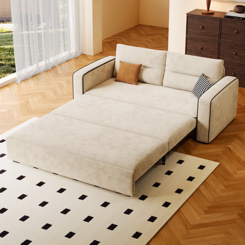 豆腐块可折叠沙发床两用小户型客厅奶油风多功能可伸缩沙发可变床