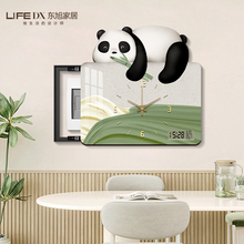 奶油风电表箱装饰画钟表现代简约餐厅配电箱电闸盒遮挡免打孔挂画