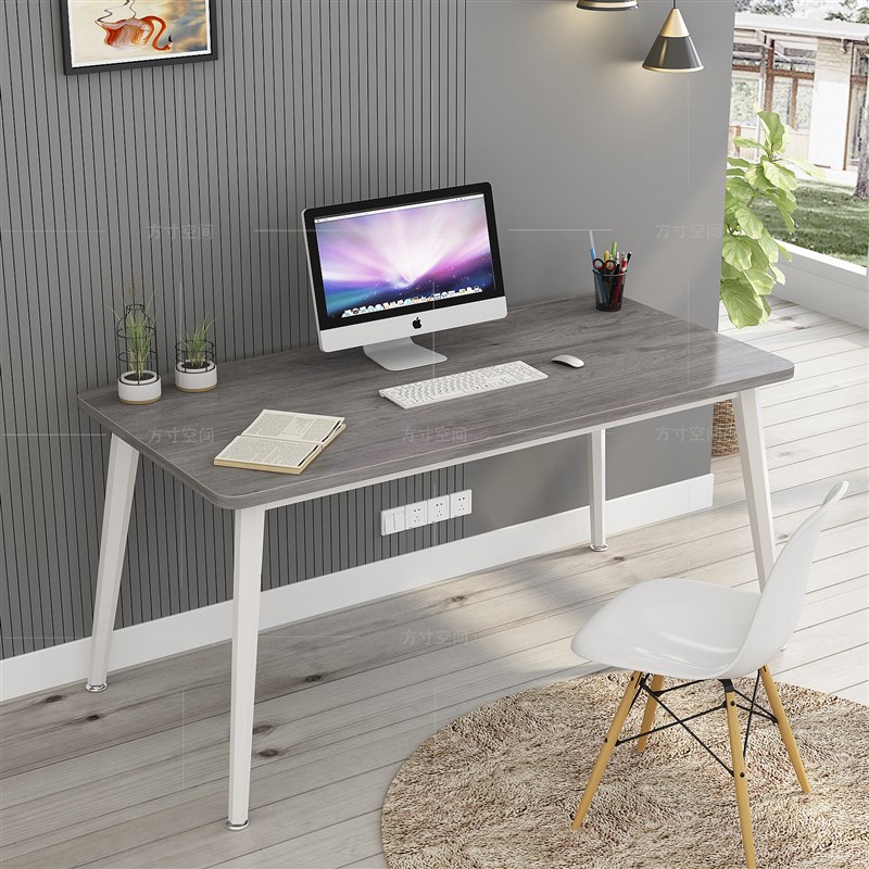 简易电脑桌办公桌钢木书桌简约现代双人经济型台式桌子家用写字台